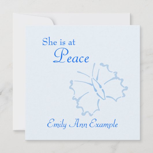 Maßgeschneiderte Ankündigung des Todes - Schmetter (Vorderseite)