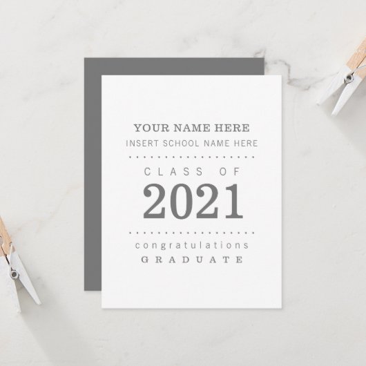 Maßgeschneiderte Ankündigung moderner und einfache (Vorderseite/Rückseite Beispiel)