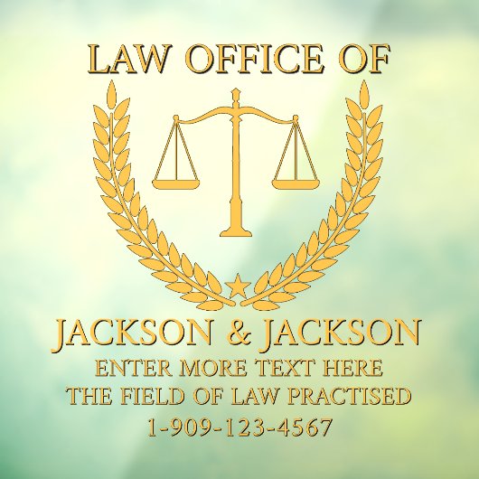 Maßgeschneiderte Anwaltskanzlei für die detaillier Fensteraufkleber (Blatt 3)