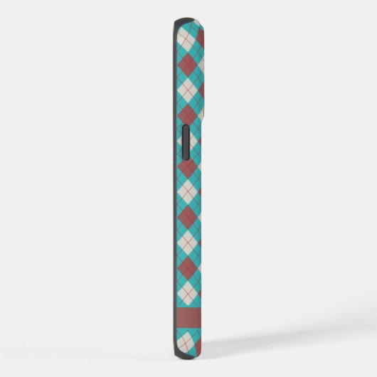 Maßgeschneiderte Aquamarin Blue Green Grey Brown R iPhone Hülle (Rechte Seite)