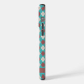 Maßgeschneiderte Aquamarin Blue Green Grey Brown R iPhone Hülle (Linke Seite)