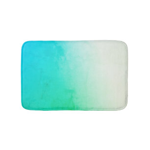 Maßgeschneiderte Aquamarine, grüne und weiße Farbe Badematte