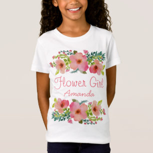 Maßgeschneiderte Aquarellblumen T-Shirt