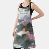 Maßgeschneiderte Aquarellerde braun grau lila abst Schürze (InSitu)