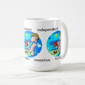 Maßgeschneiderte Aquarius-Eigenschaften Niedlicher Kaffeetasse (VorderseiteRechts)
