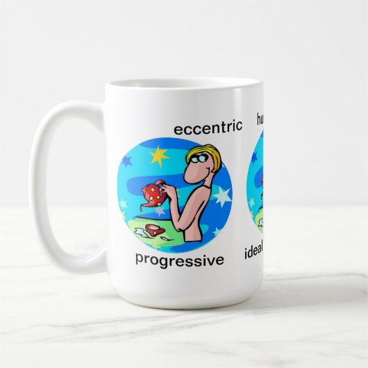 Maßgeschneiderte Aquarius-Eigenschaften Niedlicher Kaffeetasse (Links)