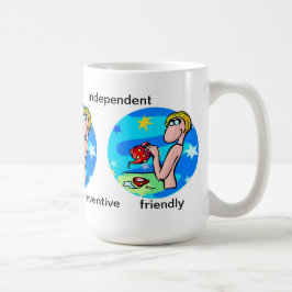 Maßgeschneiderte Aquarius-Eigenschaften Niedlicher Kaffeetasse