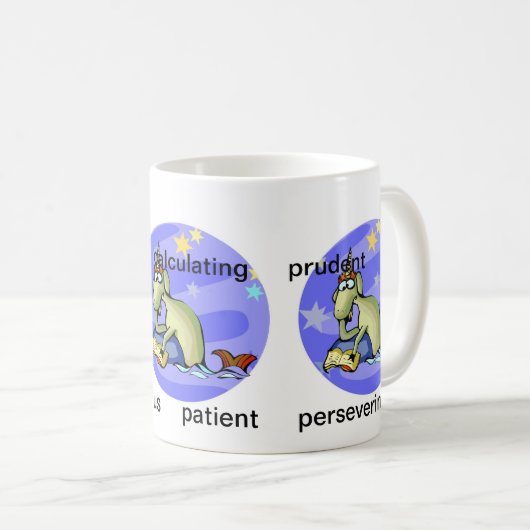 Maßgeschneiderte Aquarius-Eigenschaften Niedlicher Kaffeetasse (VorderseiteRechts)