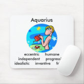 Maßgeschneiderte Aquarius-Eigenschaften Niedlicher Mousepad (Mit Mouse)