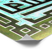 Maßgeschneiderte arabische Kalligrafiedesigns Poster (Ecke)