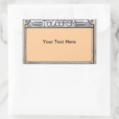 Maßgeschneiderte Art Deco Steampunk Telegramm-Aufk Rechteckiger Aufkleber (Tasche)