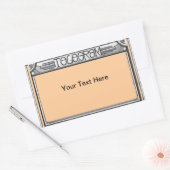 Maßgeschneiderte Art Deco Steampunk Telegramm-Aufk Rechteckiger Aufkleber (Umschlag)