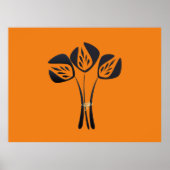 Maßgeschneiderte Art Deco Stil Bouquet Red Poster (Vorne)