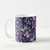 Maßgeschneiderte Art-Deco-Tasse mit Blumendesign Kaffeetasse (Links)