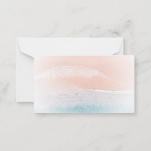 Maßgeschneiderte Art des Küstenstrands Mitteilungskarte