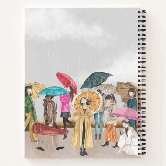 Maßgeschneiderte Ästhetik Beige 8.5" x 11" Spirale Notizblock (Rückseite)