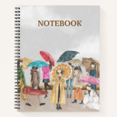 Maßgeschneiderte Ästhetik Beige 8.5" x 11" Spirale Notizblock (Vorderseite)