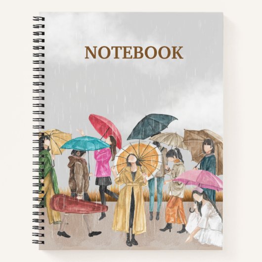 Maßgeschneiderte Ästhetik Beige 8.5" x 11" Spirale Notizblock (Vorderseite)