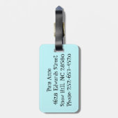 Maßgeschneiderte, atomar rosa und grau Muster-Gepä Gepäckanhänger (Rückseite vertikal)