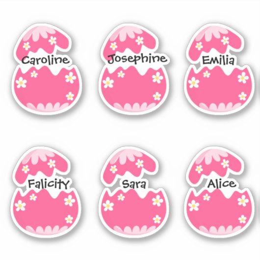Maßgeschneiderte Aufkleber für das Ei (Vorderseite)