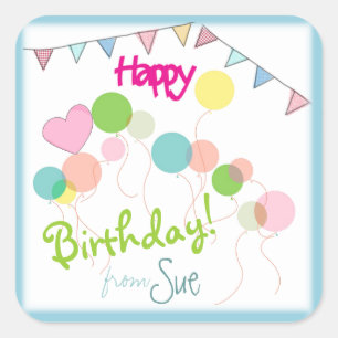 Maßgeschneiderte Aufkleber für den Geburtstag