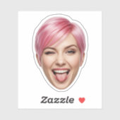 Maßgeschneiderte Aufkleber für die weibliche Gesic (Blatt)