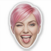 Maßgeschneiderte Aufkleber für die weibliche Gesic (Vorderseite)