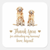 Maßgeschneiderte Aufkleber für Hunde-Gastgeschenk (Vorderseite)