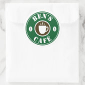 Maßgeschneiderte Aufkleber mit Kaffeetasse und Boh (Tasche)