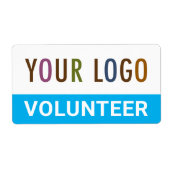 Maßgeschneiderte Aufkleber mit Logo-Blau (Vorne)