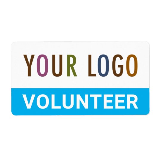 Maßgeschneiderte Aufkleber mit Logo-Blau (Vorne)