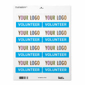 Maßgeschneiderte Aufkleber mit Logo-Blau (Vorne)