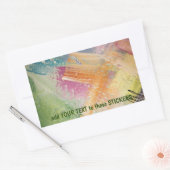 Maßgeschneiderte Aufkleber und farbenfrohe Texturk (Umschlag)