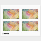 Maßgeschneiderte Aufkleber und farbenfrohe Texturk (Blatt)