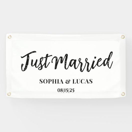 Maßgeschneiderte Autodekoration Nur verheiratetes Banner (Horizontal)