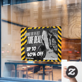 Maßgeschneiderte Automobil-Shop-Reifenverkauf bis  Fensteraufkleber