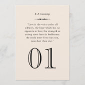 Maßgeschneiderte Autor- und Liebe-Quote Hochzeitsf Einladung (Vorderseite)