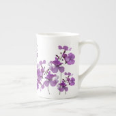 Maßgeschneiderte B-Name Monogramm klassische viole Porzellantasse (Rechts)