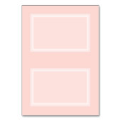 Maßgeschneiderte Baby Pink-Platzkarten Tischnummer (Rückseite)