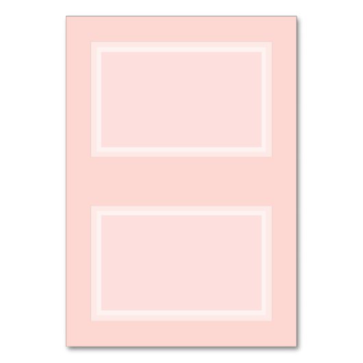 Maßgeschneiderte Baby Pink-Platzkarten Tischnummer (Vorderseite)