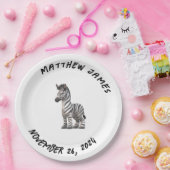 Maßgeschneiderte Baby Zebra Papierplatte Pappteller (Party)