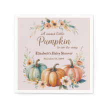 Maßgeschneiderte Babydusche mit Pumpkin-Design