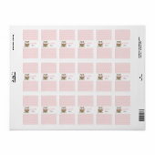 Maßgeschneiderte Babydusche, Süßwarenverpackung Adressaufkleber (Vorne)