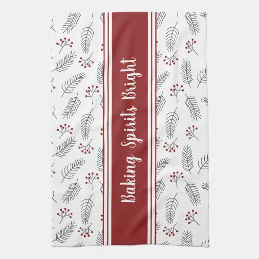 Maßgeschneiderte Backbrillengläser Helle Weihnacht Geschirrtuch (Vertikal)