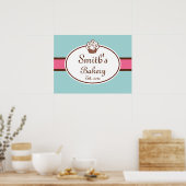 Maßgeschneiderte Bäckerei signieren Kunst drucken Poster (Küche)
