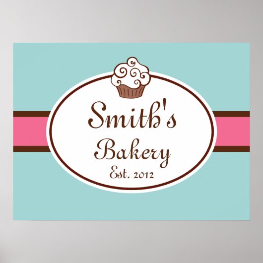 Maßgeschneiderte Bäckerei signieren Kunst drucken Poster (Vorne)