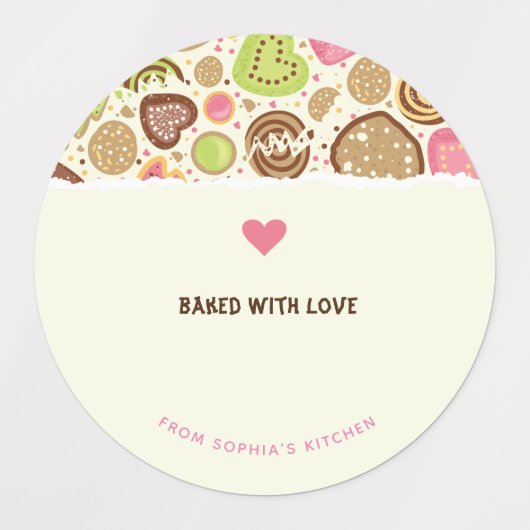 Maßgeschneiderte Backkleber Etiketten (Design 1)