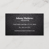 Maßgeschneiderte Baggerstandkarten Visitenkarte (Rückseite)