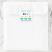 Maßgeschneiderte Bake-Sale-Aufkleber Enthält Aller Quadratischer Aufkleber (Tasche)