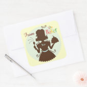 Maßgeschneiderte Baker-Geschenkkleber Quadratischer Aufkleber (Umschlag)